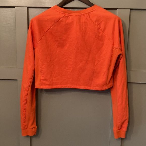 Gymshark Training Cropped Sweater Sweatshirt in Solar Orange Size Large - Picture 10 of 11